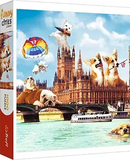 Hračky puzzle TREFL - Puzzle 1000 Crazy City - Psi v Londýně