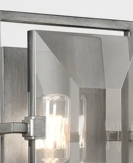 Industriální nástěnná svítidla HUDSON VALLEY nástěnné svítidlo PRISM hliník/sklo grafit/kouřová E14 1x40W B2822-CE