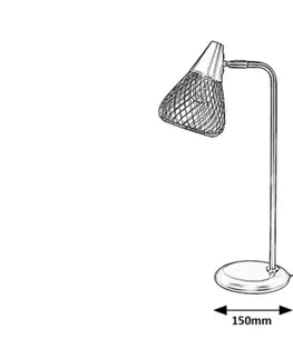 Designové stolní lampy Rabalux stolní lampa Fanny E14 1x MAX 25W černá 3181