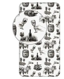 Prostěradla Jerry Fabrics Bavlněné prostěradlo Víno, 90 x 200 cm