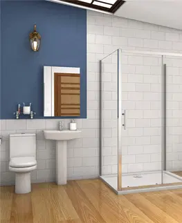 Sprchové zástěny H K Třístěnný sprchový kout SYMPHONY U3 100x80x80 cm s posuvnými dveřmi