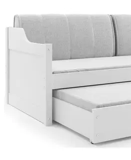 Postele BMS Dětská postel s přistýlkou ​​DAWID | 200x90 cm | bílá/bílá | smontovaná