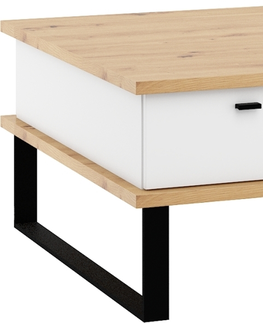 Konferenční stolky Konferenční stolek ORSOLA 2SK, dub artisan/bílá