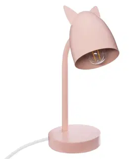 Svítidla DekorStyle Stolní lampa LEREN růžová