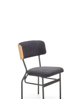 Židle HALMAR Jídelní židle SMART-KR dub/černá