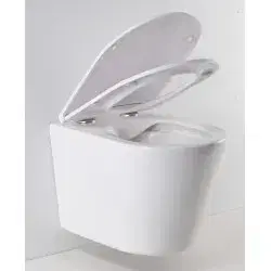 Záchody LaVilla WC mísa závěsná COMO kapotovaná rimless set včetně sedátka SLIM s automatickým sklápěním LA901-926472
