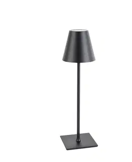Stolni lampy Moderne tafellamp zwart 3-staps dimbaar oplaadbaar - Tazza