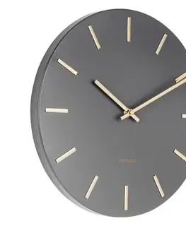 Hodiny Karlsson 5821GY Designové nástěnné hodiny  pr. 30 cm