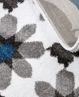 Koberce a koberečky Dywany Lusczow Kusový koberec ALTER Porto květiny modrý, velikost 80x150