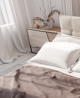Postele Čalouněná postel GARETTI 180x200 cm, krémová