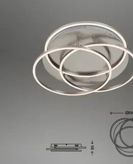 Stropní svítidla Briloner LED stropní světlo Frames 3 kruhy paměťová funkce