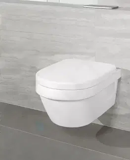 Záchody VILLEROY & BOCH Architectura Závěsné WC se sedátkem SoftClosing, DirectFlush, alpská bílá 5684HR01