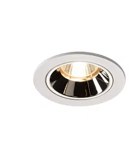 LED podhledová svítidla SLV BIG WHITE NUMINOS DL S vnitřní LED zápustné stropní svítidlo bílá/chrom 2700 K 40° včetně listových pružin 1003786