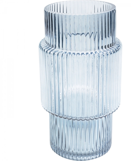 Skleněné vázy KARE Design Skleněná váza Bella Italia - modrá, 26cm