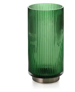 Dekorativní vázy Váza AmeliaHome GALLO 25,5 cm lahvově zelená, velikost 12x12x25.5cm