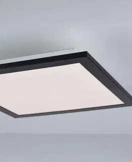 LED stropní svítidla LEUCHTEN DIREKT is JUST LIGHT LED stropní svítidlo, černá, hranaté, ploché, do interiéru 3000K