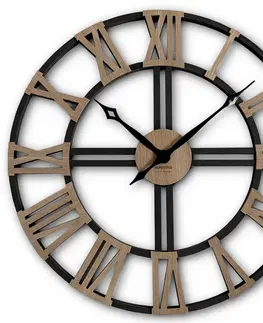 Nástěnné hodiny Velké dřevěné nástěnné hodiny 80 cm