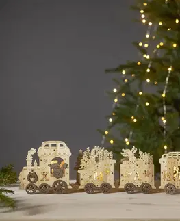Vánoční vnitřní dekorace STAR TRADING Yuletide LED dekorativní světlo jako vánoční vlak