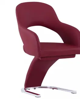 Židle Jídelní židle 6 ks umělá kůže / chrom Dekorhome Modrá