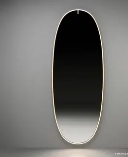 Zrcadla s osvětlením FLOS FLOS La Plus Belle LED nástěnné zrcadlo bronz