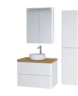 Koupelnový nábytek MEREO Siena, koupelnová skříňka s keramickym umyvadlem 101 cm, bílá lesk CN4121