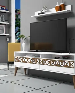 Obývací stěny a sestavy nábytku Televizní stěna LINE bílá