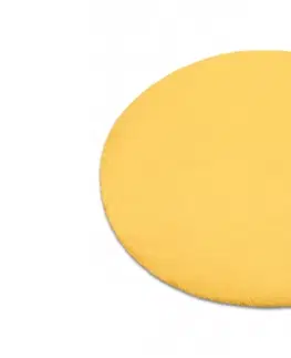 Koberce a koberečky Dywany Lusczow Kulatý koberec BUNNY žlutý, velikost kruh 100