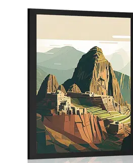 Hory Plakát skvostné Machu Picchu
