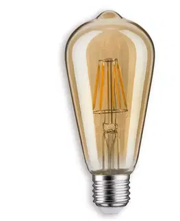 LED žárovky Paulmann Paulmann E27 6,5W 825 LED rustikální ST64 zlatá