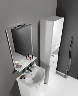 Koupelnová zrcadla AQUALINE BETA zrcadlo s policí 40x70x12cm 57395