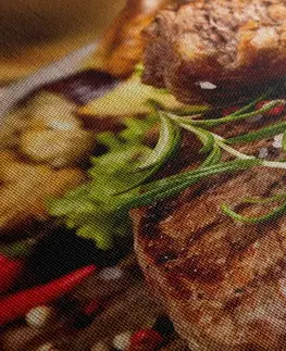 Obrazy jídla a nápoje Obraz grilovaný hovězí steak