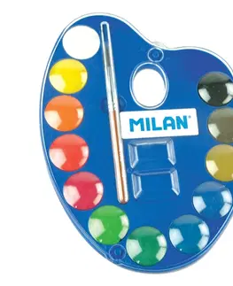 Hračky MILAN - Akvarelové barvy 12ks + štětec