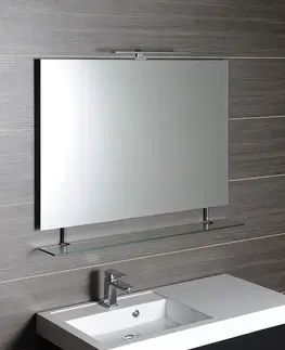 Koupelnová zrcadla SAPHO WEGA zrcadlo s policí 900x800 60092-9
