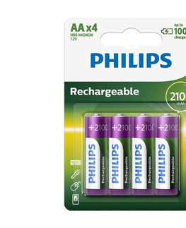 Baterie primární Philips Philips R6B4A210/10 - 4 ks Nabíjecí baterie AA MULTILIFE NiMH/1,2V/2100 mAh 
