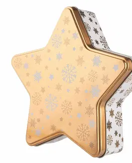Mísy a misky Altom Vánoční plechová dóza Golden Snowflakes, 23 x 22 x 6 cm