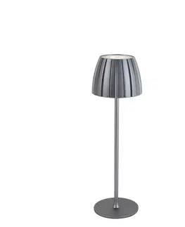 Stolni lampy Moderní stolní lampa šedá 3-stupňová stmívatelná dobíjecí - Dolce