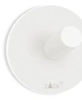 Koupelnový nábytek háček na ručníky kulatý nerezový bílý větší DUPLO Zack