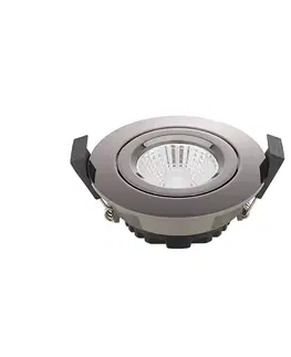 Bodovky 230V Sigor LED bodový podhled Diled, Ø 8,5 cm, 6 W, Dim-To-Warm, chrom