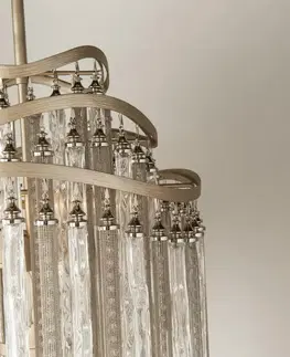 Designová nástěnná svítidla HUDSON VALLEY nástěnné svítidlo CHIMERA kov/sklo stříbrná/čirá E14 2x60W 176-13-CE