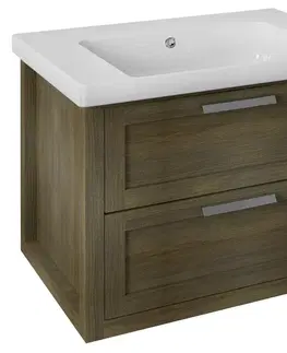 Koupelnový nábytek SAPHO LARITA umyvadlová skříňka 77x55x48cm, dub graphite LA081