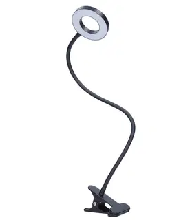 Dětské stolní lampy Solight LED stmívatelná stolní lampička s klipem, 300lm, nastavitelná teplota světla, USB WO66-B