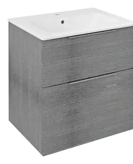 Koupelnový nábytek SAPHO CIRASA umyvadlová skříňka 59,3x64x46cm, dub stříbrný