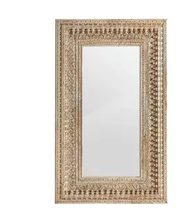Luxusní a designová zrcadla Estila Orientální nástěnné zrcadlo Vallexa obdélníkového tvaru s vyřezávaným masivním rámem 150cm