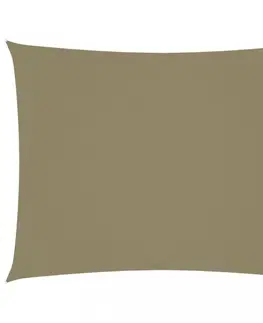 Stínící textilie Stínící plachta obdélníková 5 x 6 m oxfordská látka Dekorhome Šedohnědá taupe
