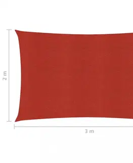 Stínící textilie Stínící plachta obdélníková HDPE 2 x 3 m Dekorhome Hnědá