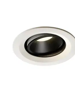 LED podhledová svítidla SLV BIG WHITE NUMINOS MOVE DL M vnitřní LED zápustné stropní svítidlo bílá/černá 4000 K 40° otočné a výkyvné 1003616
