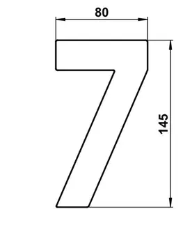 Čísla domů Albert Leuchten Dům číslo 7 - z nerezové oceli