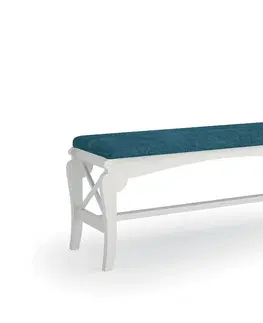 Stylové a luxusní lavice Estila Moderní designová lavice Genova z masivního dřeva s čalouněním 114cm
