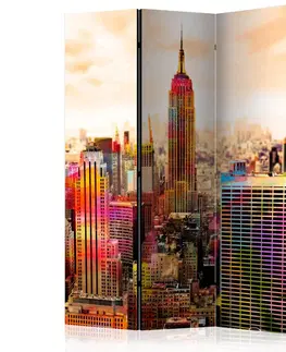 Paravány Paraván Colors of New York City III Dekorhome 135x172 cm (3-dílný)