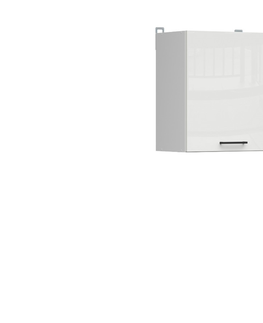 Kuchyňské linky JAMISON, skříňka horní 50 cm, bílá/bílá křída lesk 